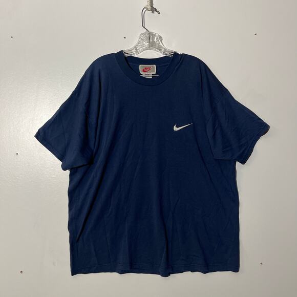 Vintage 90s RETRO Nike Crewneck Logo Casual Comfy Blue T-Shirt Men’s Size XXL - Picture 1 of 6